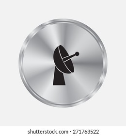 Radar satellite dish - Vector icon