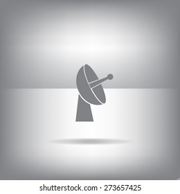 Radar satellite dish - Vector icon