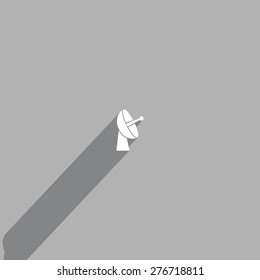 Radar satellite dish - Vector icon