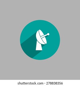 Radar satellite dish - Vector icon