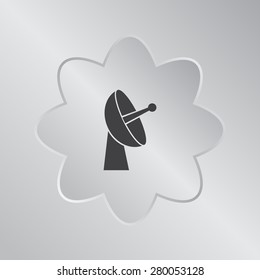 Radar satellite dish - Vector icon