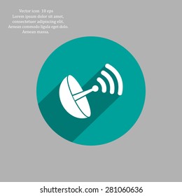 Radar satellite dish - Vector icon