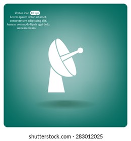 Radar satellite dish - Vector icon