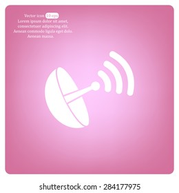 Radar satellite dish - Vector icon