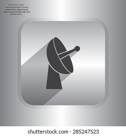 Radar satellite dish - Vector icon