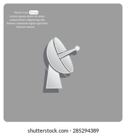 Radar satellite dish - Vector icon