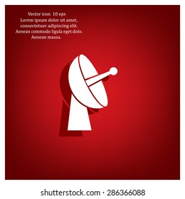 Radar satellite dish - Vector icon