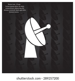 Radar satellite dish - Vector icon