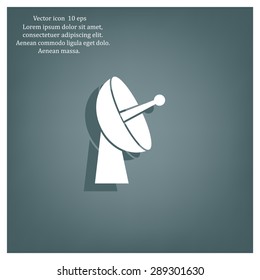 Radar satellite dish - Vector icon