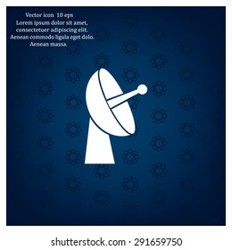 Radar satellite dish - Vector icon