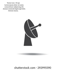 Radar satellite dish - Vector icon