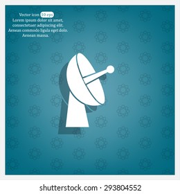 Radar satellite dish - Vector icon
