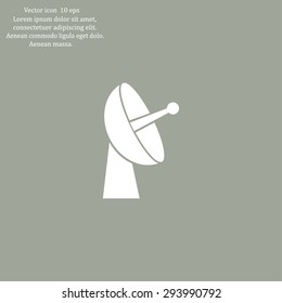 Radar satellite dish - Vector icon