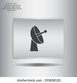 Radar satellite dish - Vector icon