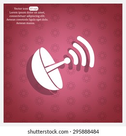 Radar satellite dish - Vector icon