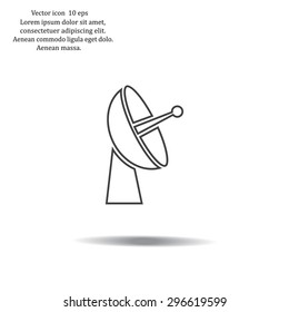Radar satellite dish - Vector icon