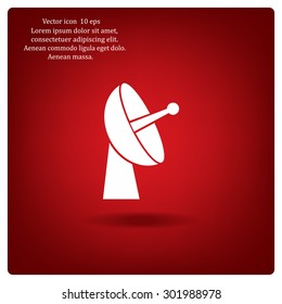 Radar satellite dish - Vector icon