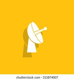 Radar satellite dish - Vector icon