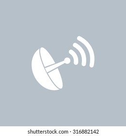 Radar satellite dish - Vector icon