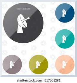 Radar satellite dish - Vector icon