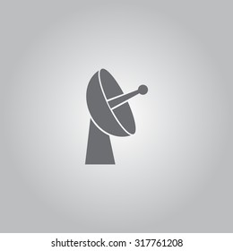 Radar satellite dish - Vector icon