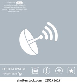 Radar satellite dish - Vector icon
