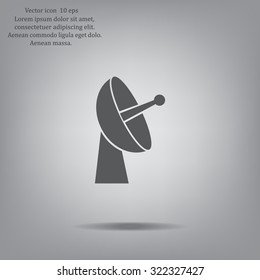 Radar satellite dish - Vector icon