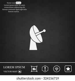 Radar satellite dish - Vector icon