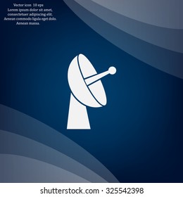Radar satellite dish - Vector icon
