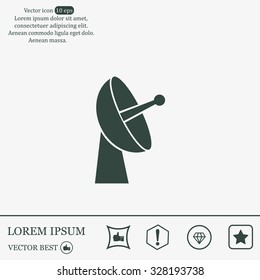 Radar satellite dish - Vector icon