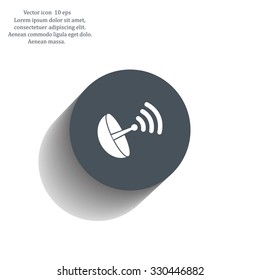 Radar satellite dish - Vector icon