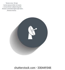 Radar satellite dish - Vector icon