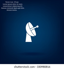 Radar satellite dish - Vector icon