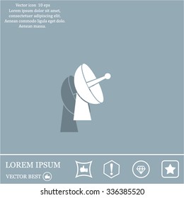 Radar satellite dish - Vector icon