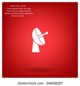 Radar satellite dish - Vector icon