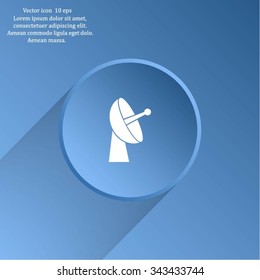 Radar satellite dish - Vector icon