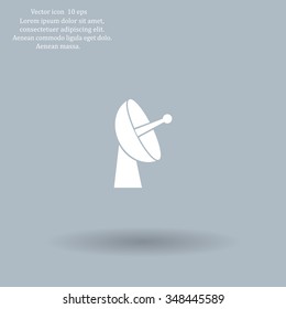 Radar satellite dish - Vector icon