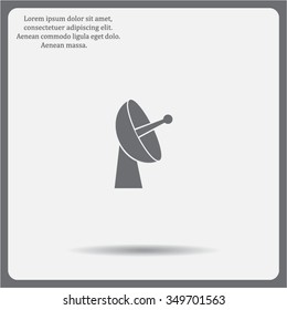 Radar satellite dish - Vector icon