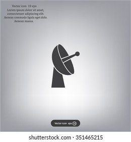 Radar satellite dish - Vector icon