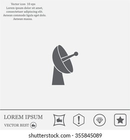 Radar satellite dish - Vector icon