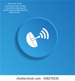 Radar satellite dish - Vector icon