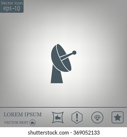 Radar satellite dish - Vector icon