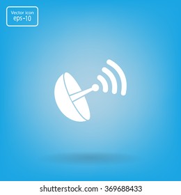 Radar satellite dish - Vector icon