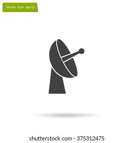 Radar satellite dish - Vector icon