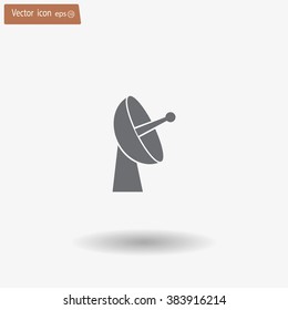 Radar satellite dish - Vector icon