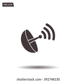Radar satellite dish - Vector icon