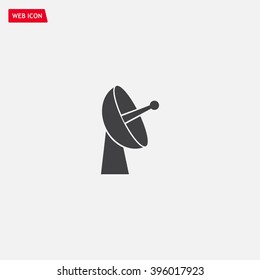Radar satellite dish - Vector icon