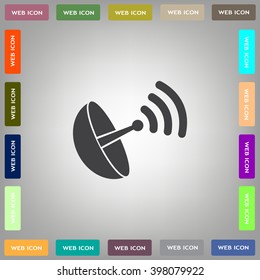 Radar satellite dish - Vector icon