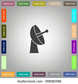 Radar satellite dish - Vector icon
