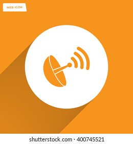 Radar satellite dish - Vector icon